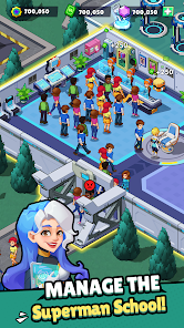 Screenshot 2 for Idle Superpower School Mod APK Mod Menu Unlimited money 2.2.2