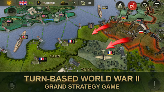 Screenshot 1 for Strategy & Tactics 2 WW2 TBS Mod APK Unlimited money 3.9.9