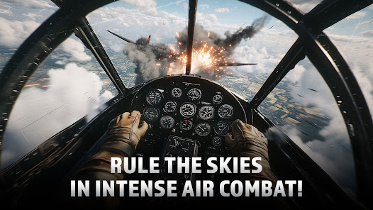 Screenshot 1 for Wings of Heroes Plane Games Mod APK Infinite Mod Menu 2.1.6