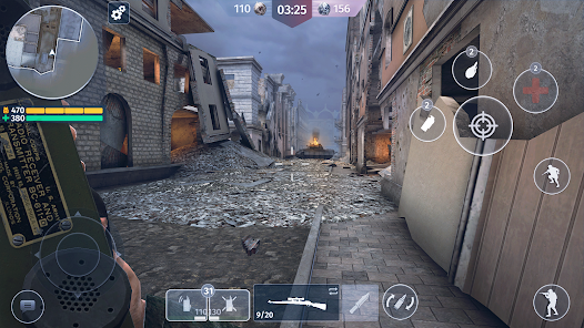 Screenshot 2 for World War 2 FPS Shooting Games Mod APK Remove ads Unlimited money 4.85