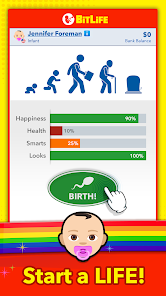 Screenshot 3 for BitLife Simulator MOD APK (Bitizenship Unlocked Unlimited Money) 3.18.3