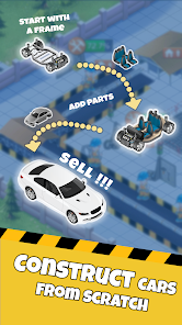 Screenshot 2 for Idle Car Factory Car Builder Mod APK Unlimited money 15.0.7