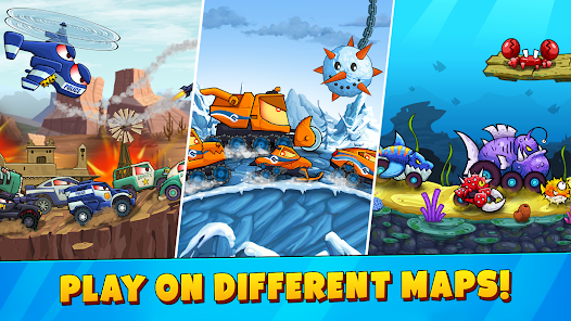 Screenshot 2 for Car Eats Car 3 Hill Climb Race Mod APK Unlocked Full 3.9.961