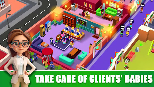 Screenshot 2 for Idle Daycare Tycoon Rich Me Mod APK Unlimited money Mod Menu 7.2.5