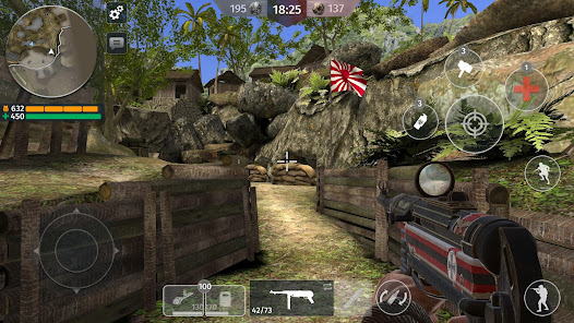 Screenshot 1 for World War 2 FPS Shooting Games Mod APK Remove ads Unlimited money 4.85