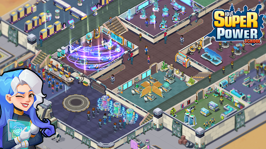 Screenshot 1 for Idle Superpower School Mod APK Mod Menu Unlimited money 2.2.2