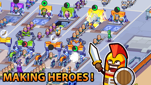 Screenshot 2 for Hero Making Tycoon Idle Games Mod APK Mod Menu Invincible 2.3.2