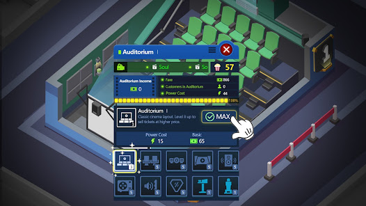 Screenshot 4 for Idle Cinema Empire Idle Games Mod APK Unlimited money Unlocked 2.21.00