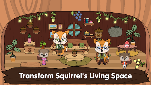 Screenshot 1 for Animal Town My Squirrel Home Mod APK Paid for free Unlocked 3.4.7