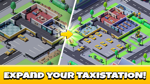 Screenshot 1 for Idle Taxi Tycoon Mod APK Remove ads 1.22.0