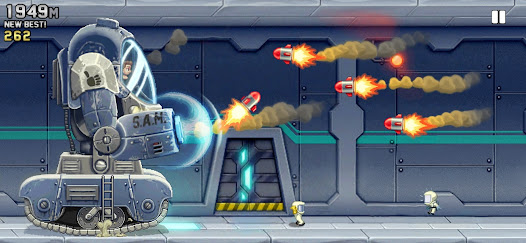 Screenshot 5 for Jetpack Joyride MOD APK (Unlimited Money Gems Coins) 1.92.1